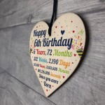 6th Birthday Gift For Boys Heart 6th Birthday Gift For Girls