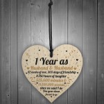 1st Wedding Anniversary Gift For Husband Wood Heart Husband Gift