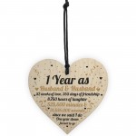 1st Wedding Anniversary Gift For Husband Wood Heart Husband Gift