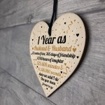 1st Wedding Anniversary Gift For Husband Wood Heart Husband Gift