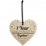 1st Anniversary Gift Personalised Wooden Heart Anniversary Gift
