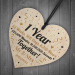 1st Anniversary Gift Personalised Wooden Heart Anniversary Gift