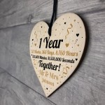 1st Anniversary Gift Personalised Wooden Heart Anniversary Gift