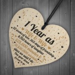 1st Wedding Anniversary Gift For Wife And Wife Wooden Heart 