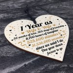 1st Wedding Anniversary Gift For Wife And Wife Wooden Heart 