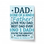 No 1 Dad Gift Dad Birthday Xmas Gift From Daughter Son Print
