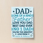 No 1 Dad Gift Dad Birthday Xmas Gift From Daughter Son Print