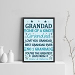 Fathers Day Gift For Grandad Framed Print Grandad Gift For Him