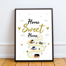 Home Sweet Home Framed Print House Warming Gift Moving House New