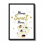 Home Sweet Home Framed Print House Warming Gift Moving House New