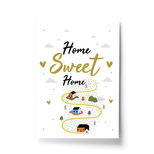 Home Sweet Home Print House Warming Gift Moving House New Home