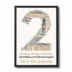 2nd Anniversary Gift For Him Framed Print 2nd Anniversary Gift