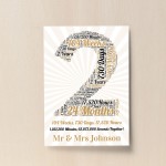 2nd Anniversary Gift For Him Print 2nd Anniversary Gift For Her 