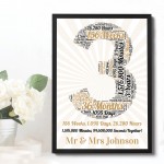 3rd Anniversary Gift For Him Gift Fot Her Framed Print Calender