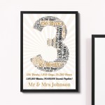 3rd Anniversary Gift For Him Gift Fot Her Framed Print Calender