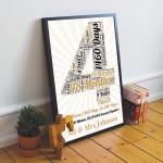 4th Anniversary Gift For Him For Her Framed Print Calender