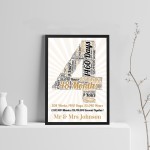 4th Anniversary Gift For Him For Her Framed Print Calender