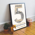 5th Anniversary Gift For Him For Her Framed Print Calender