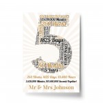 5th Anniversary Gift For Him Print Calender 5th Anniversary Gift