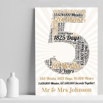 5th Anniversary Gift For Him Print Calender 5th Anniversary Gift