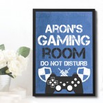 Personalised Bedroom Framed Print Boys Bedroom Wall Art 