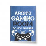 Personalised Boys Bedroom Sign Name Wall Art Gamer Gift