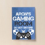 Personalised Boys Bedroom Sign Name Wall Art Gamer Gift