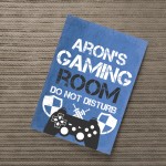 Personalised Boys Bedroom Sign Name Wall Art Gamer Gift