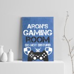 Personalised Boys Bedroom Sign Name Wall Art Gamer Gift