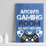 Personalised Boys Bedroom Sign Name Wall Art Gamer Gift
