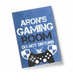 Personalised Boys Bedroom Sign Name Wall Art Gamer Gift