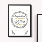 Personalised Engagement Gifts Congratulations Gift Framed Print