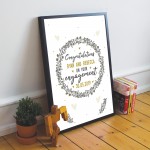 Personalised Engagement Gifts Congratulations Gift Framed Print