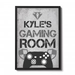 Personalised Bedroom Sign Boys Bedroom Wall Art Gamer Gift 