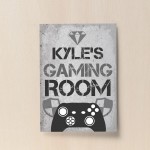 Personalised Bedroom Sign Name Boys Bedroom Wall Art Gamer Gift