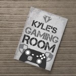 Personalised Bedroom Sign Name Boys Bedroom Wall Art Gamer Gift