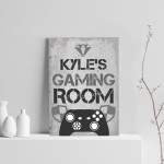 Personalised Bedroom Sign Name Boys Bedroom Wall Art Gamer Gift