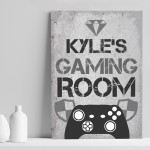 Personalised Bedroom Sign Name Boys Bedroom Wall Art Gamer Gift