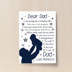 Dad Gift Personalised Daddy Daughter Gift Daddies Girl Birthday