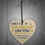Funny Grandad Birthday Christmas Gift From Granddaughter Plaque