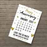 Anniversary Gift For Him Print Calender Anniversary Gift For Her