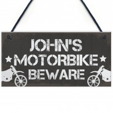 Personalised Motorbike Sign Motorcycle Gift For Dad Brother Son 