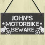 Personalised Motorbike Sign Motorcycle Gift For Dad Brother Son 