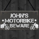 Personalised Motorbike Sign Motorcycle Gift For Dad Brother Son 