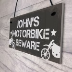 Personalised Motorbike Sign Motorcycle Gift For Dad Brother Son 