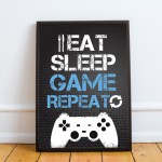 Gaming Framed Prints Gaming Sign For Boys Bedroom Man Cave 