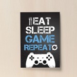 Funny Gamer Gift For Men Gaming Sign For Boys Bedroom Wall Art