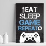 Funny Gamer Gift For Men Gaming Sign For Boys Bedroom Wall Art