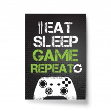 Gaming Print For Wall Eat Sleep Game Repeat Funny Gamer Gift