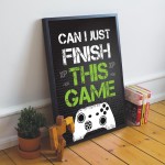 Novelty Gamer Gift For Dad Son Gaming Sign For Boys Bedroom 